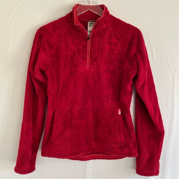 The North Face Fuzzy Red Jacket Size S - Picture 7 of 14